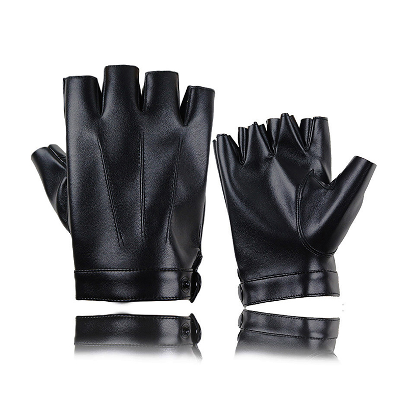 1Pair Fingerless Men Gloves PU - огляд і ціна Leather Driving Glove