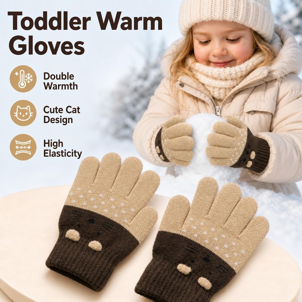 Kids Knit Gloves Winter Fleece - огляд і ціна Wool Glove Lined