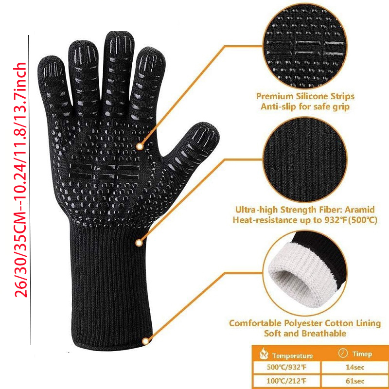 BBQ Gloves Flame Retardant Non - огляд і ціна Heat Resistant Glove