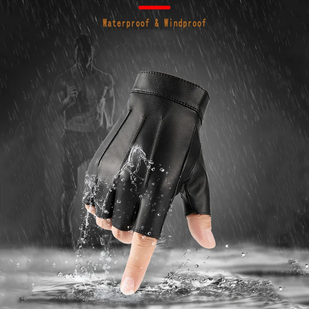 1 Pair Windproof Fingerless Dr - огляд і ціна Leather Driving Glove